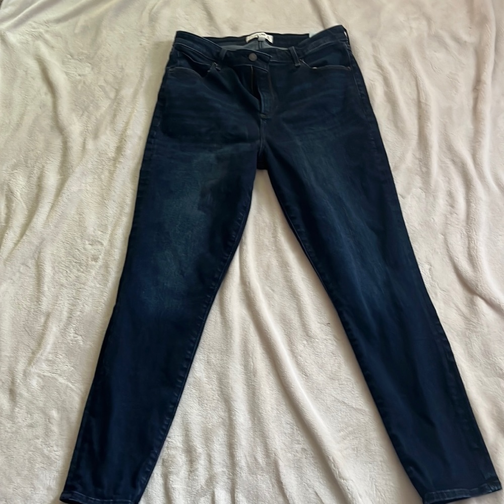 Dark blue Abercrombie curve love skinny jeans